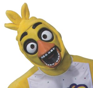 rubie's men's five nights at freddy's chica 3/4 mask, as shown, one size