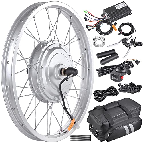 AW Electric Bicycle Front Wheel 20" E-Bike Conversion Kit 36V 750W Ebike Wheel Kit Thumb Throttle Hub Bicycle Conversion Motor Kit