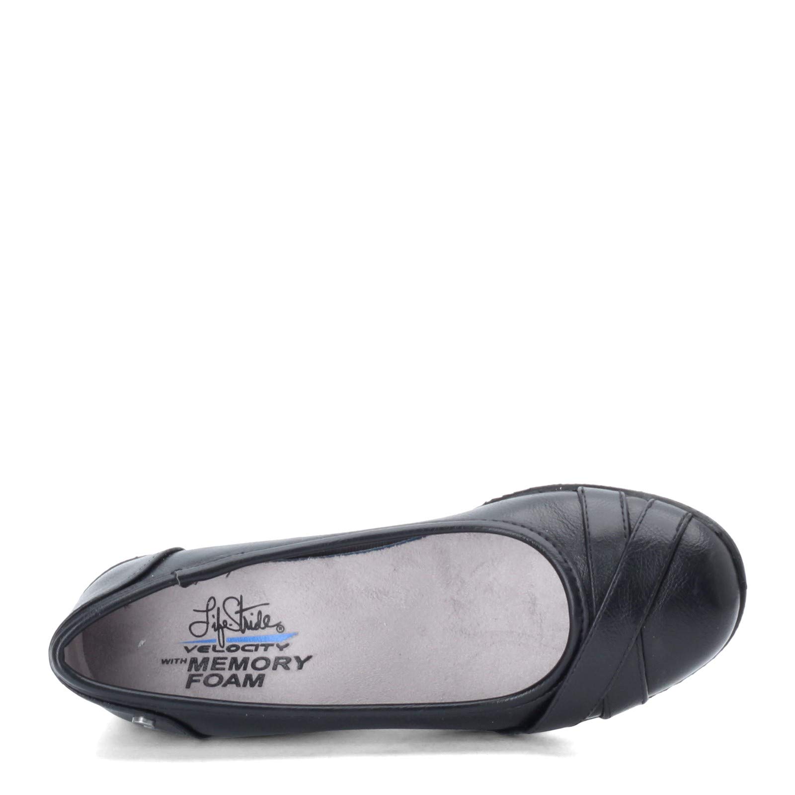 LifeStride womens I-loyal Flat, Black Tumble, 9.5 Wide US