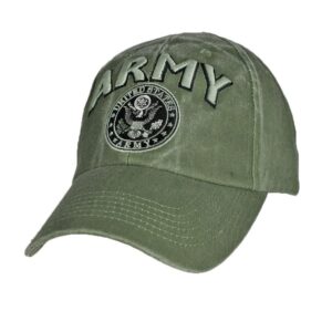 eagle crest u.s. army emblem men's 3d baseball cap, od green