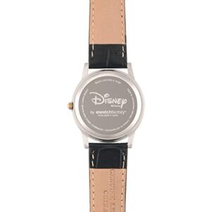 Disney Mickey Mouse Adult Classic Cardiff Articulating Hands Analog Quartz Leather Strap Watch