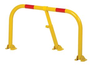 vestil park-p-38-s heavy duty parking hoop, yellow