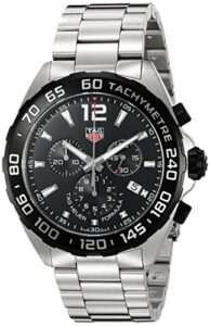 tag heuer men's 'formula 1' swiss quartz stainless steel dress watch, color:silver-toned (model: caz1010.ba0842)