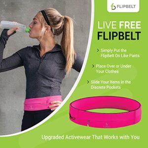 FlipBelt Running & Fitness Workout Belt, Hot Pink, X-Small