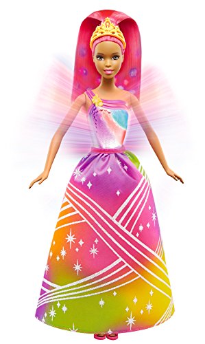 Barbie Rainbow Princess Lights and Sounds African-American Doll