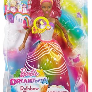 Barbie Rainbow Princess Lights and Sounds African-American Doll