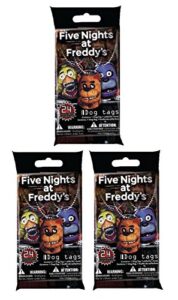 officially licensed five nights at freddy's dog tags necklace mystery pack 3-pack "contains 3 random dog tag necklaces"