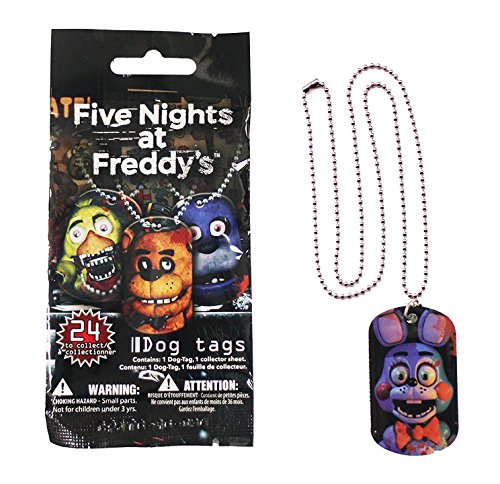 Officially Licensed Five Nights At Freddy's Dog Tags Necklace Mystery Pack 3-Pack "Contains 3 Random Dog Tag Necklaces"