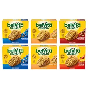 belvita breakfast biscuits variety pack, 4 flavors, 6 boxes of 5 packs (30 total packs)
