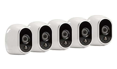 Arlo - Wireless Home Security Camera System with Motion Detection | Night vision, Indoor/Outdoor, HD Video, Wall Mount | Cloud Storage Included | 5 camera kit (VMS3530)