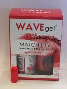wavegel soak-0ff gel & nail lacquer matching duo set - pinkie pie - w140-140 i 0.5 oz
