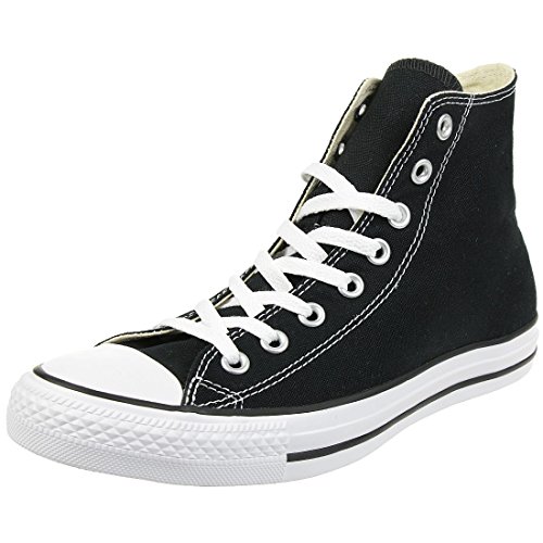 Converse Chuck Taylor All Star Classic High Top Sneakers (US Men 3 / US Women 5, Black/White)