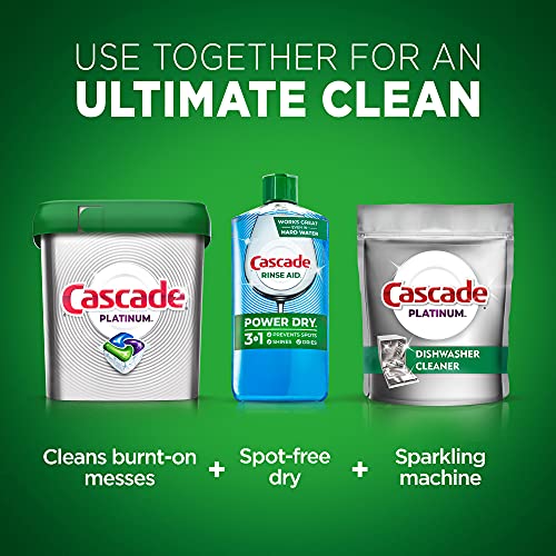 Cascade Platinum Dishwasher Rinse Aid, 8.45 fl oz (Packaging May Vary)