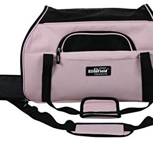 EliteField Soft Sided Pet Carrier (3 Year Warranty, Airline Approved), Multiple Sizes and Colors Available (Large: 19" L x 10" W x 13" H, Pink)