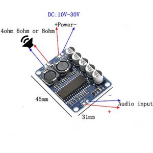 HiLetgo 2pcs TDA8932 35W Mono Digital Amplifier Board Low Power Consumption Stereo Amplifier