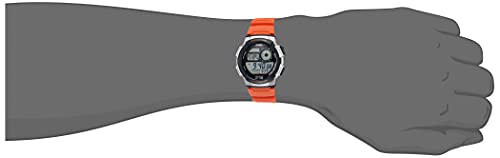 Casio Men's '10-Year Battery' Quartz Resin Casual Watch, Color:Orange (Model: AE-1000W-4BVCF)