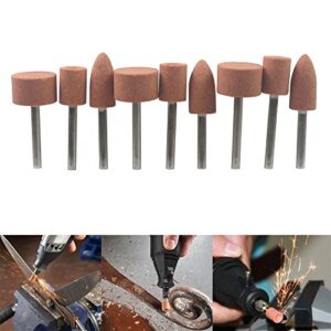 carving expert 9pcs abrasive mounted stone for dremel rotary tools grinding stone wheel head dremel accessories 1/8 inch shank