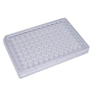 grow cells with olympus 96-well tissue culture tc treated plates, sterile, individually wrapped, flat bottom wells, 100 treated cell culture plates/unit