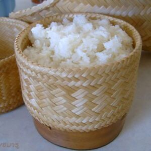 Thai Handmade Sticky Rice Serving Basket Medium Cookware Kitchen Tool Handmade