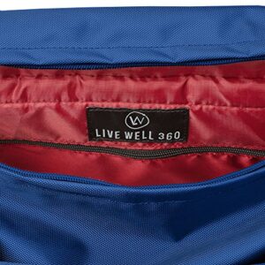 Live Well 360 Best Gym Duffel Bag for Men or Women – Bag with Shoe, Laptop & Wet Compartment - Perfect Sports or Workout Shoulder Bag with Multiple Compartments The LUXX (Royal Blue)