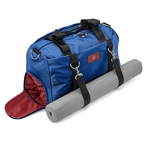 Live Well 360 Best Gym Duffel Bag for Men or Women – Bag with Shoe, Laptop & Wet Compartment - Perfect Sports or Workout Shoulder Bag with Multiple Compartments The LUXX (Royal Blue)