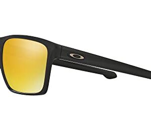 Oakley Men's OO9341 Sliver XL Rectangular Sunglasses, Matte Black/24K Iridium, 57 mm