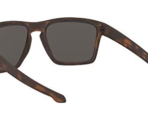Oakley Men's OO9341 Sliver XL Rectangular Sunglasses, Matte Brown Tortoise/Warm Grey, 57 mm