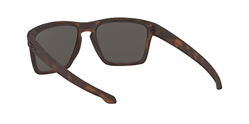 Oakley Men's OO9341 Sliver XL Rectangular Sunglasses, Matte Brown Tortoise/Warm Grey, 57 mm