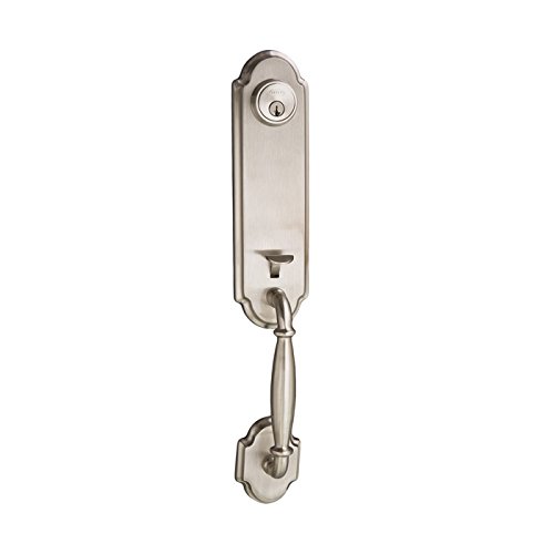 Better Home Products Sea Cliff Front Door Handleset | Exterior Door HandleSet for Right and Left Handed Door - Satin Nickle