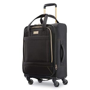 american tourister belle voyage softside luggage with spinner wheels, black, carry-on 21-inch