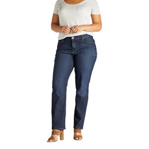 lee women's plus size relaxed fit straight leg jean, verona, 20 petite