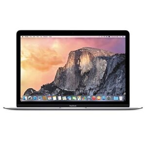 apple macbook retina display 12in laptop (2015) - 256gb ssd, 8 gb memory, silver (renewed)