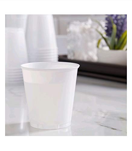 Bath Great Value 3 Oz White Plastic Cups, 100 Ct