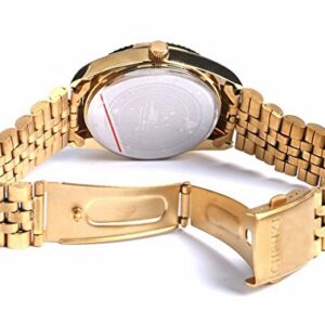 MASTOP Classic Design Golden Watch Stainless Steel Band Male Diamonds Quartz Wrist Watches for Man Gold