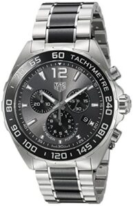 tag heuer men's 'formula 1' swiss quartz stainless steel dress watch, color:silver-toned (model: caz1011.ba0843)