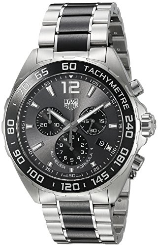 TAG Heuer Men's 'Formula 1' Swiss Quartz Stainless Steel Dress Watch, Color:Silver-Toned (Model: CAZ1011.BA0843)