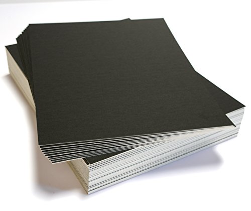 topseller100, Pack of 50 sheets 11x14 UNCUT matboard / mat boards (Black)