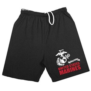 fox outdoor products united states marines running shorts, black, small