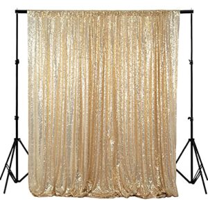 shidianyi 8ft x 8ft,light gold sequin backdrops, light gold sequin photo booth backdrop, party backdrops,wedding backdrops, sparkling photography prop