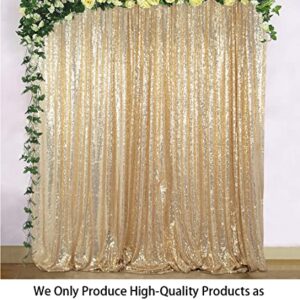 ShiDianYi 8ft X 8ft,Light Gold Sequin Backdrops, Light Gold Sequin Photo Booth Backdrop, Party Backdrops,Wedding Backdrops, Sparkling Photography Prop