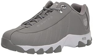 k-swiss men's st329 cmf sneaker, neutral gray/silver, 10 m