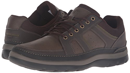 Rockport Men's Get Your Kicks Mudguard Blucher, Dark Brown Leather, 10