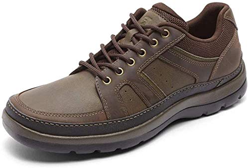 Rockport Men's Get Your Kicks Mudguard Blucher, Dark Brown Leather, 10