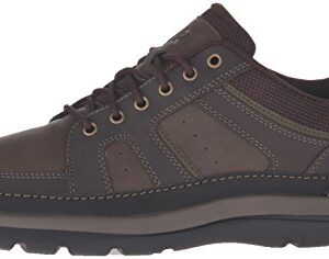 Rockport Men's Get Your Kicks Mudguard Blucher, Dark Brown Leather, 10