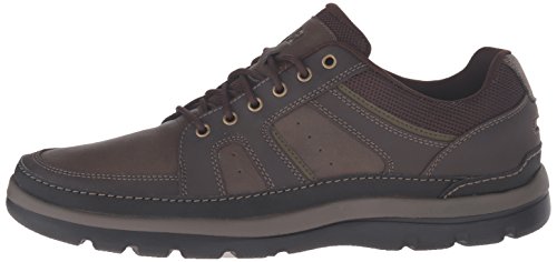 Rockport Men's Get Your Kicks Mudguard Blucher, Dark Brown Leather, 10