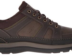 Rockport Men's Get Your Kicks Mudguard Blucher, Dark Brown Leather, 10