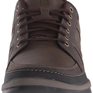 Rockport Men's Get Your Kicks Mudguard Blucher, Dark Brown Leather, 10