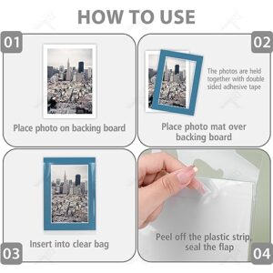 Golden State Art, Pack of 10 Mix Pre-Cut 5x7 Picture Mat for 4x6 Photo with White Core Bevel Cut Mattes Sets. Includes 10 High Premier Acid Free Bevel Cut Matts & 10 Backing Board & 10 Clear Bags