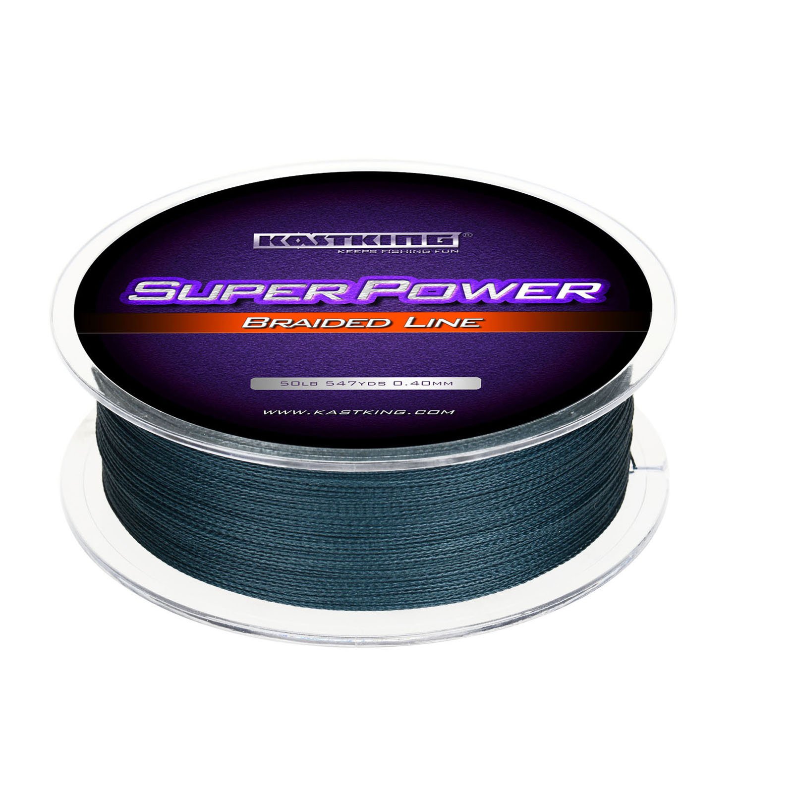 KastKing Superpower Braided Fishing Line,Low-Vis Gray,20 LB,327 Yds