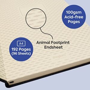 Dingbats - Wildlife Lined Extra Large Notebook, Blue Whale, A4 - Hardcover - Cream 100gsm Ink-Proof Paper - Includes Elastic Closure & Bookmark